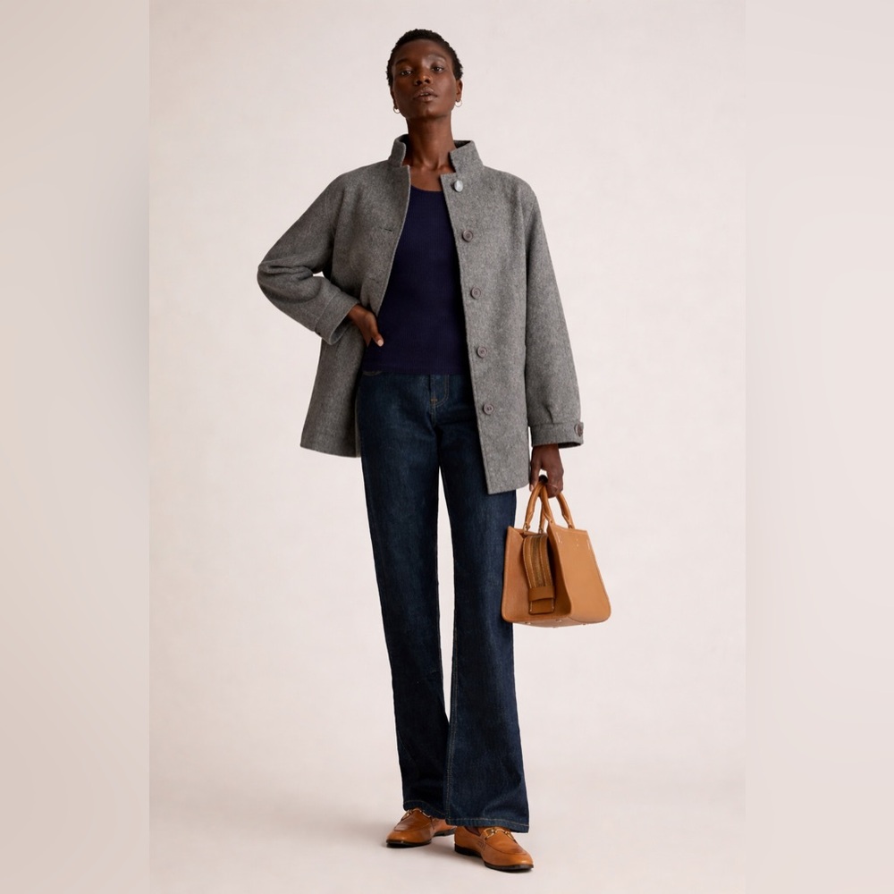 VINTAGE | Larry Levine - Tweed Wool-Blend Stand Collar Coat